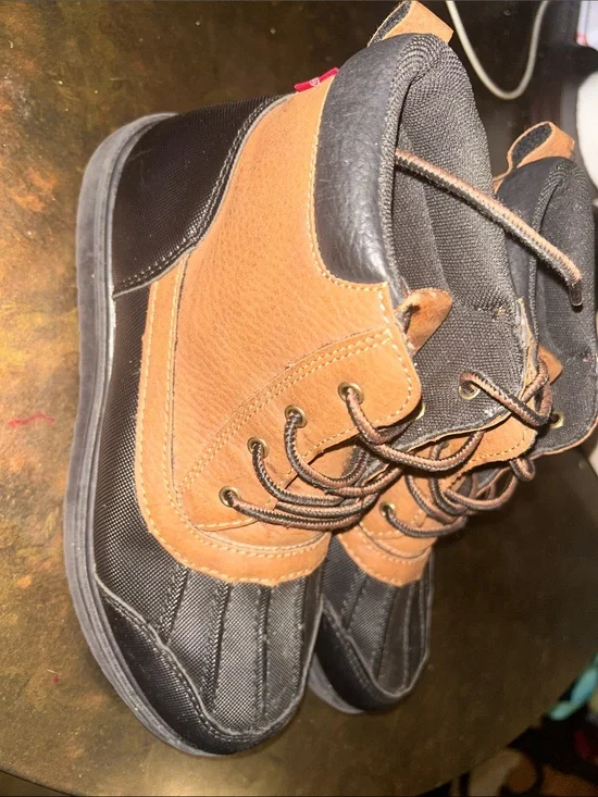 Levi's Brown and Black Lace-Up young boys Boots