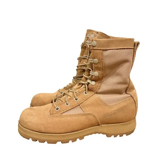 Belleville 790G Mens 7 R Gore-Tex Waterproof Combat Flight Boots Tan Leather USA