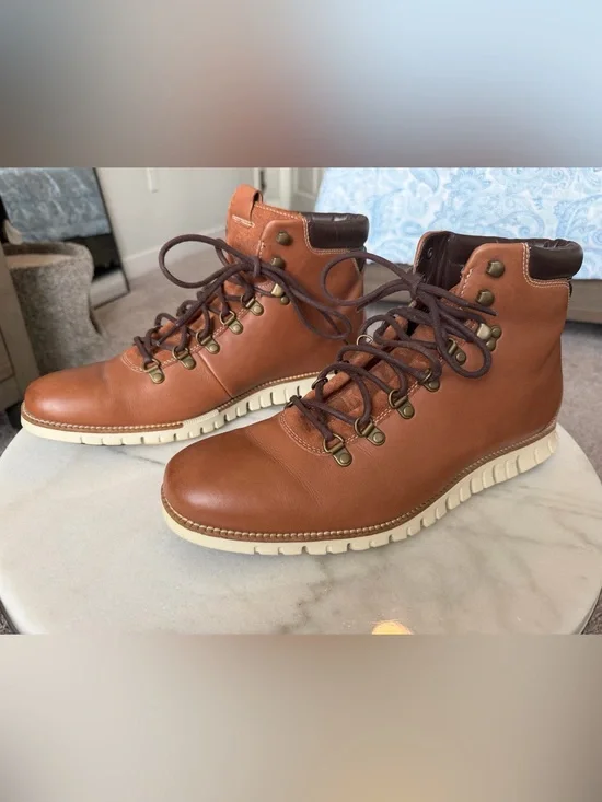 Cole Haan ZeroGrand Waterproof Leather Hiker Boots (Style C25555)