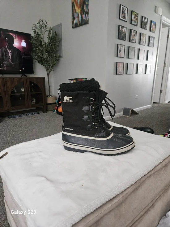 Sorel 1964 Pac Nylon Waterproof Snow Boots Men's Size 11.5 Black