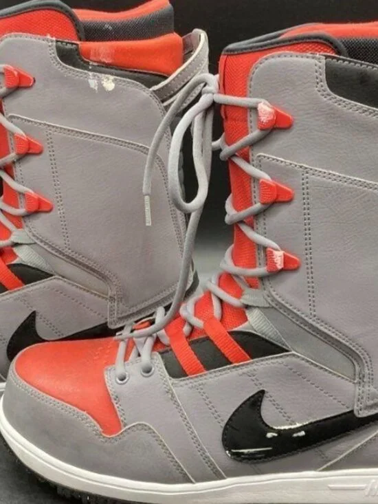Nike Vapen Wolf Grey Challenge Red Black Snowboard Boots 447125-006 Men's Size 9