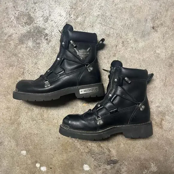 Harley-Davidson Men's Brake Light D91680 Black Leather Motorcycle Riding Boots