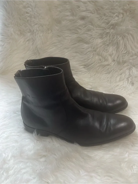 Hugo Boss Men's  Leather Dark Brown Chelsea Ankle Boots SZ8.5