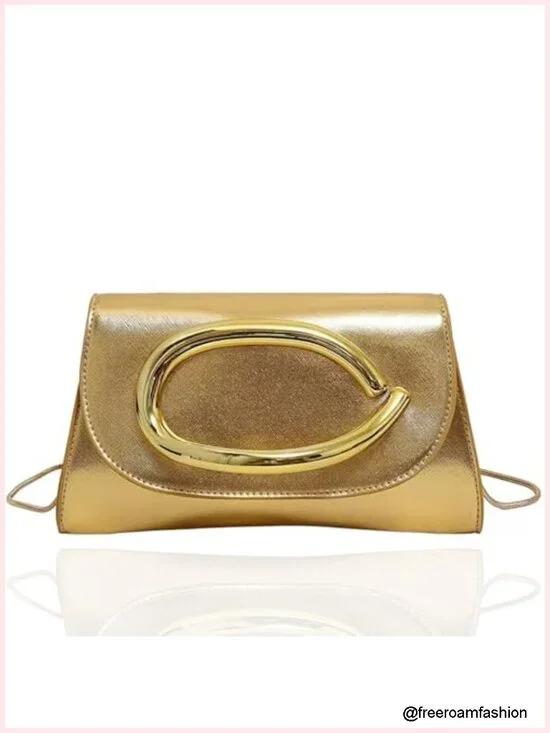 PU Leather Clutch Purses for Women, Glamorous Crossbody Handbag Party Clutch