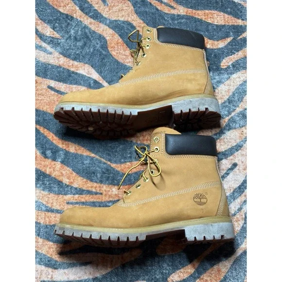 Timberland 6 Inch Wheat Boots Men's Sz 10.5 TB 10061, Made Dominican Republic