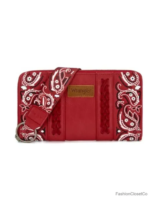 PU Leather Zip Around Wallet Wristlet with RFID Blocking Coin Pocket