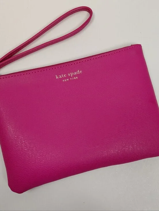 Kate Spade Keaton Pouch Wristlet Magenta Pink