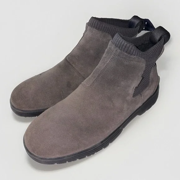 Hey Dude Scott Grip Shadow Gray Suede Leather Men's Ankle Mens Boots Size 10