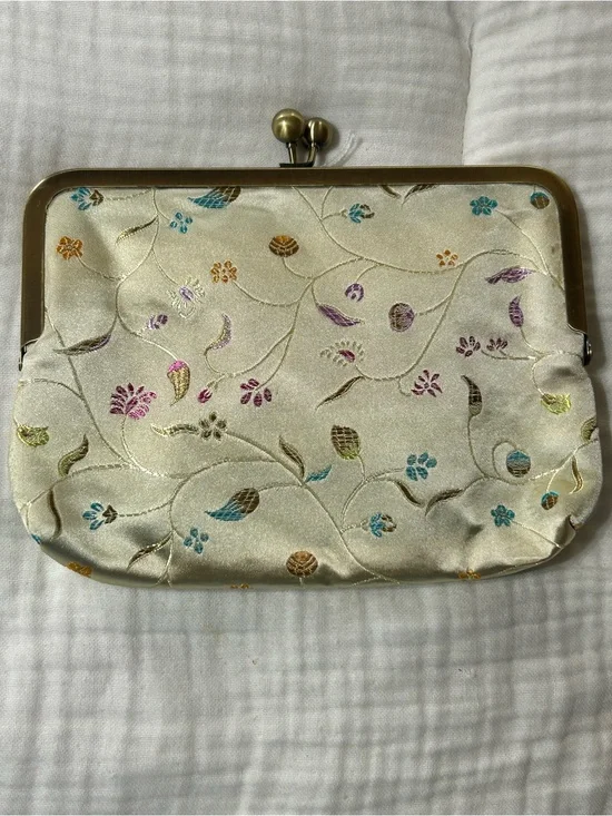 Handmade Satin and Dupioni Silk Kiss Lock Clutch Purse