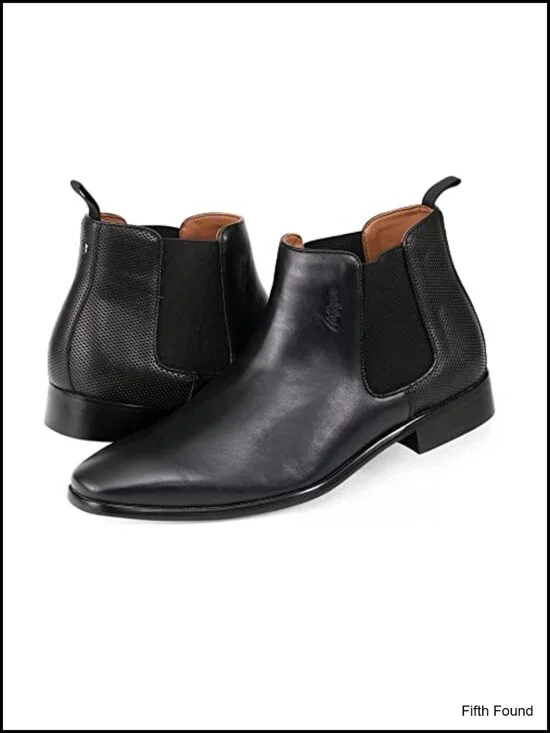 Chelsea Boot with Low-Block Heels and Pull Tabs