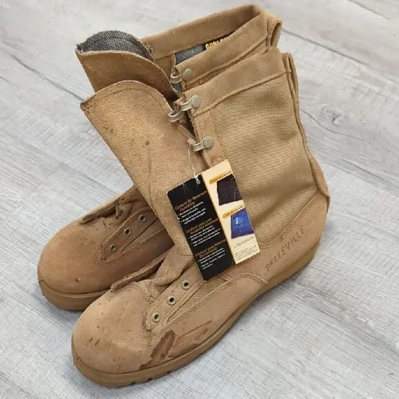 Belleville Gore-tex Men's Tan Military Tactical Boots Size 10 R