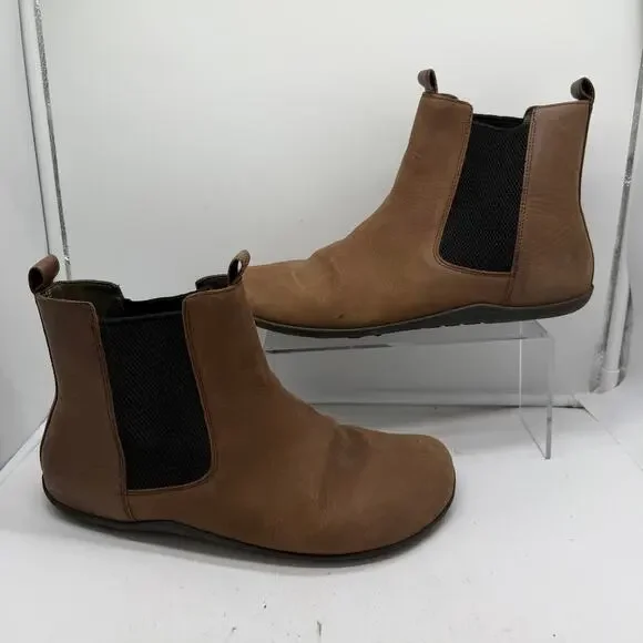 Joe Nimble Chelsea Boot Mens 12 Brown Barefoot Leather Slip On