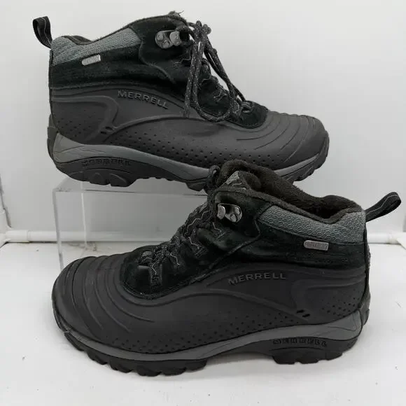 Merrell Boots Mens 8 ISOTHERM 200g Insulated Waterproof Black Hiking J89841