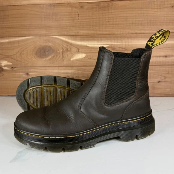 Dr. Martens Embury Crazy Horse Leather Casual‎ Boots Dark Brown Men's size 8