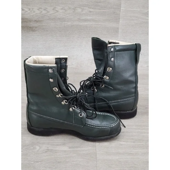 Vintage Mens Cabelas Featherlight Kangaroo Upland Hunting Boots Green Size 7 B