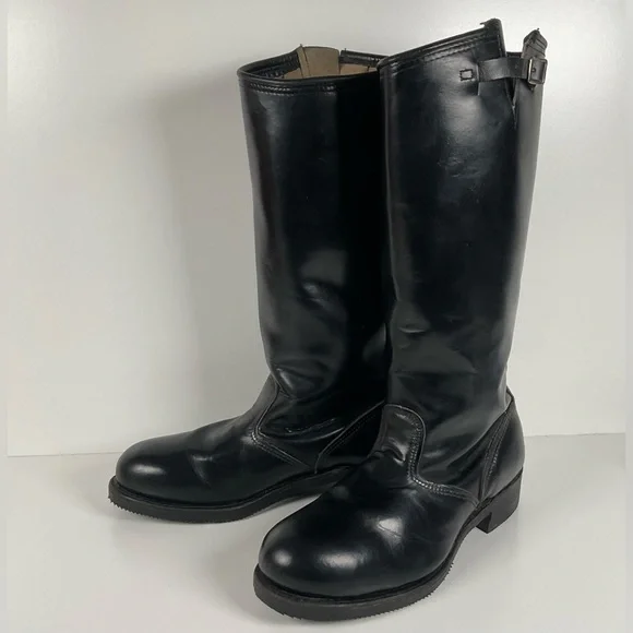 Vintage Harley Davidson Tall Patrol Boots | Glossy | Engineer | Men’s 11