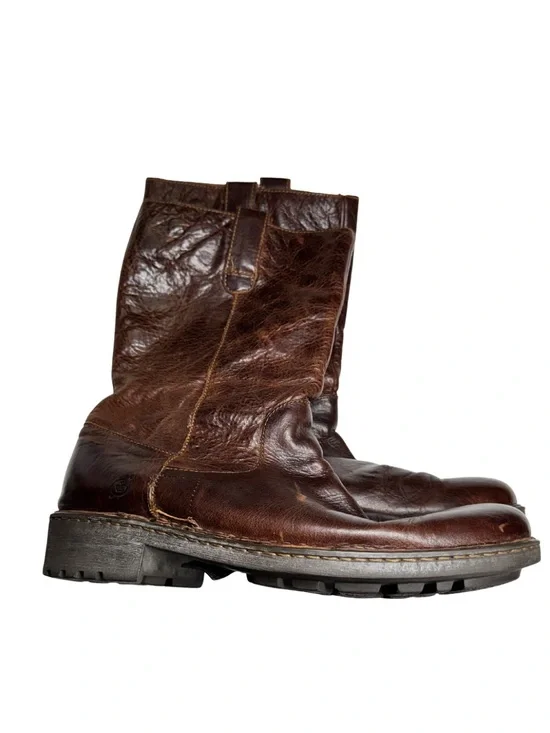 Born men’s Brown Leather Boots 11 mid calf outdoor casual neutral work