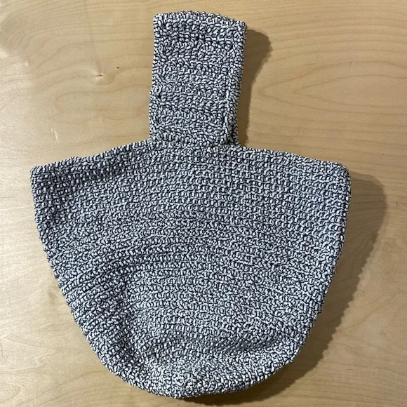 Gray Textured Women Crochet Bag (FC)