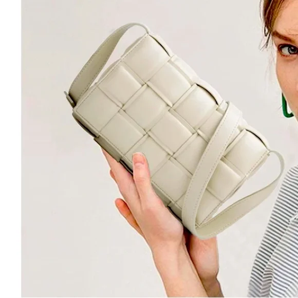 Women Small Crossbody Handbag Purse Bag Fashion Clutch Bag- Color: White-fbm‎