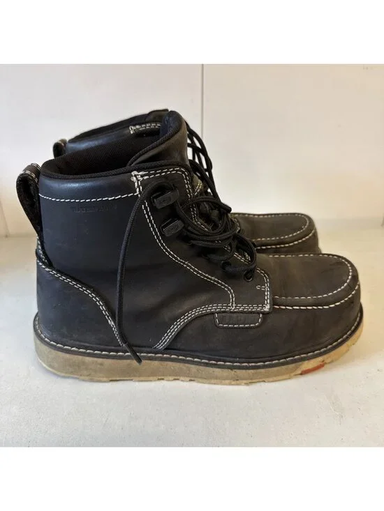 Brunt Marin 6in Black Leather Waterproof Work Boot Boots Composite Comp Toe 9.5