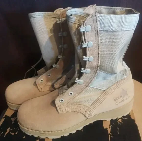 Altama 5855 Military Desert Combat Boots Tan Lace up Vibram Sole size 9 R New