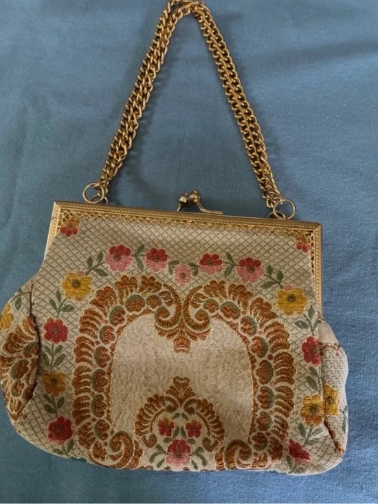 Vintage Italian Evening Bag Mister Simon Ernest Tapestry made in Italy
