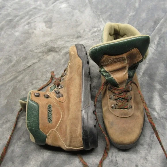 Asolo Boots Men 9‎ Brown Suede Leather Hiking Mountaineering Trail Joint Project