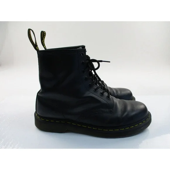 Dr. Martens 1460 Boots Mens 11 Black Leather 8-Eye Utility Classic Combat