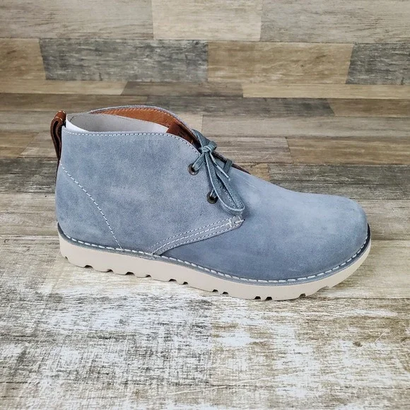 Birkenstock Harris Mens Boot Sz 10 Casual Gray Suede Leather Lace Up Ankle Boots