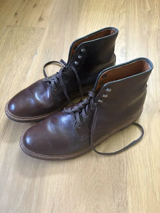 Allen Edmonds 'Higgins Mill' Plain Toe Boot Men with Dainite Rubber Sole