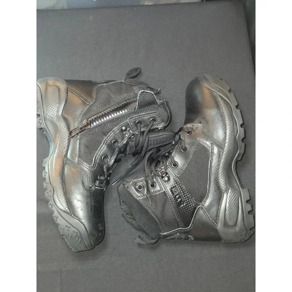 5.11 ATAC 2.0 6 Black Side Zip Tactical Boots Men's Size 7‎