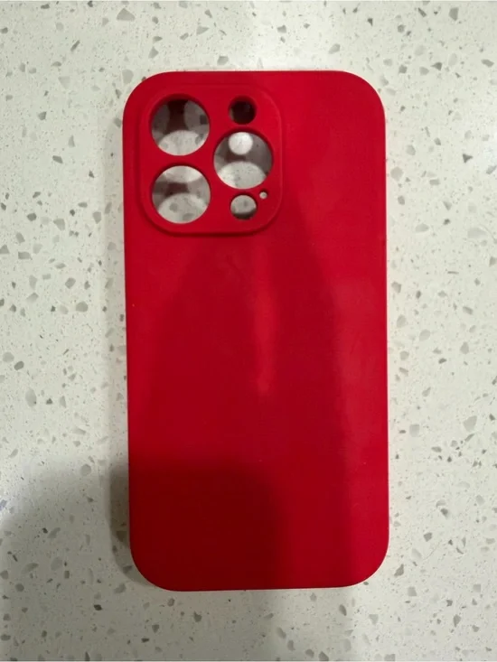 Red Silicone Phone Case For iPhone 14 Pro