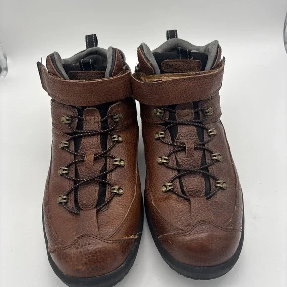 Dr Comfort Ranger Lace‎ Up Ankle Work Boots Men Size 12 W Brown Leather
