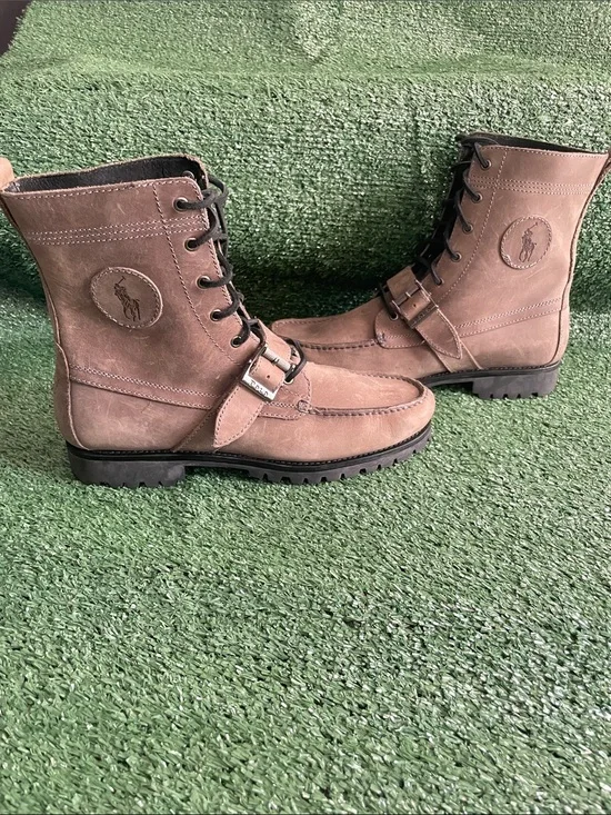 Polo Ralph Lauren Ranger Boots Men’s 10D Brown Suede Lace Up Rugged Heritage