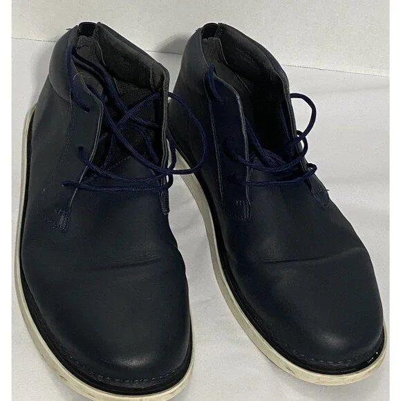 Camper Chukka Boots Mens Black‎ Leather Size 44 Lace Up