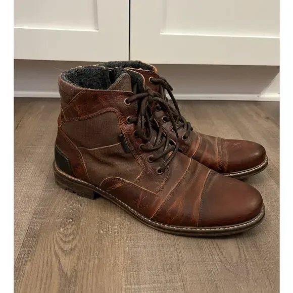 Bullboxer Men's Hayward Brown Leather Lace-up Ankle Boot