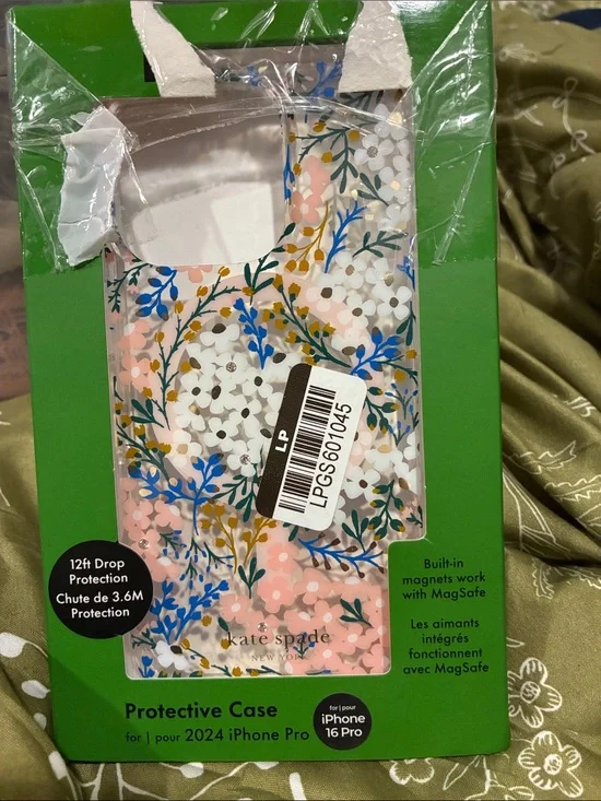 kate spade Floral iPhone 16 Pro Case - Pink, Blue & White