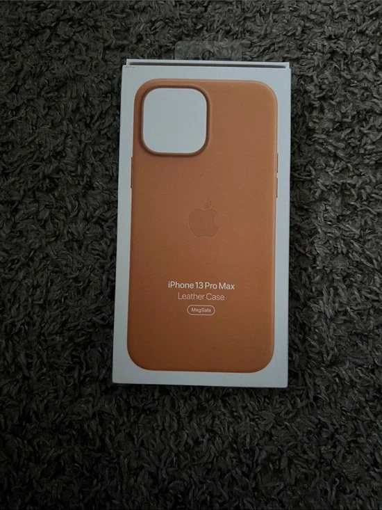 Apple iPhone 13 Pro Max Leather Case - Orange-Tinted