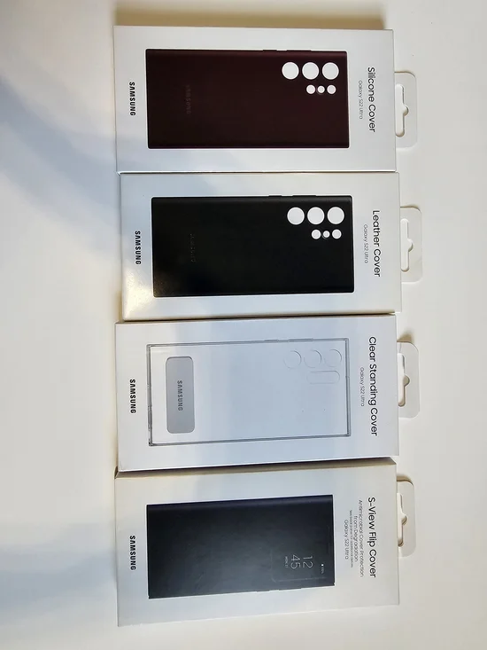 Samsung Galaxy S22 ULTRA Phone Case Bundle – Burgundy, Black, Clear, Black