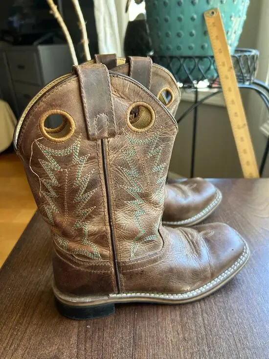 SMOKY MOUNTAIN BOYS' JESSE WESTERN BOOTS size 1 square
