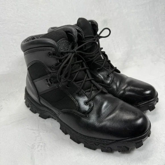 Rocky Alpha Force‎ Waterproof Leather Tactical Work Boots Black Size 13M