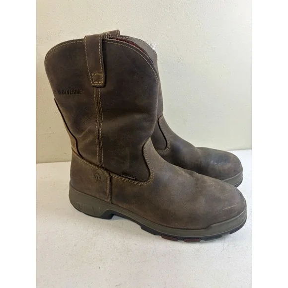 Wolverine Cabor Wellington Brown‎ Slip Resistant Boots W10319 Men's Size 14 EUC