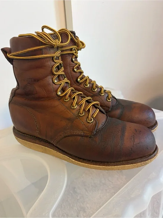 Vintage 1997 Chippewa 21001 Made in USA Packer 6” Field Boots Size 8D Rare