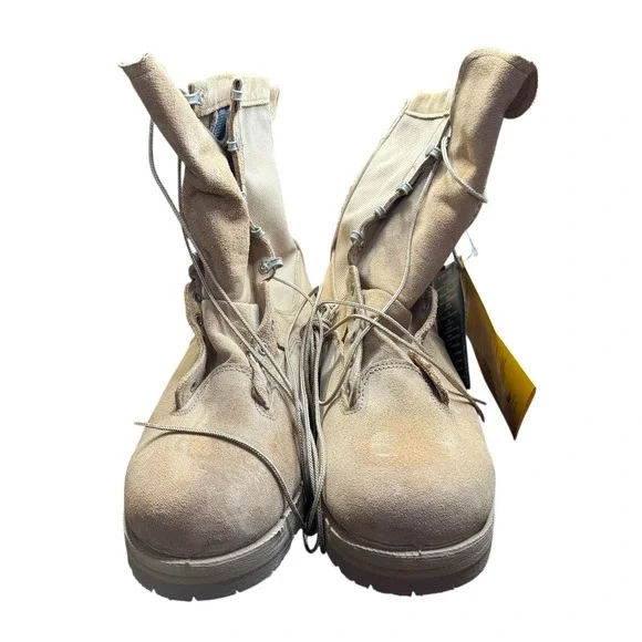 Belleville 790G Combat Boots Mens Size 14 Beige‎ Suede Gore-Tex Vibram Military