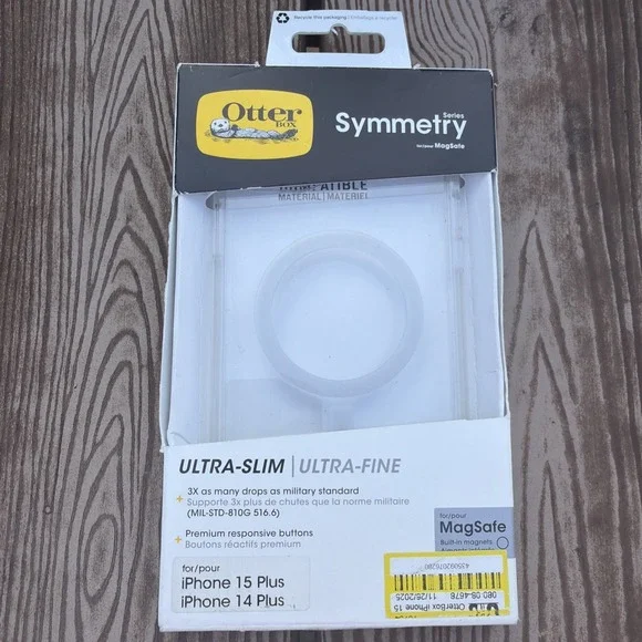 OtterBox Symmetry+ Series Case for MagSafe‎ for iPhone 14/15 Plus Clear NEW
