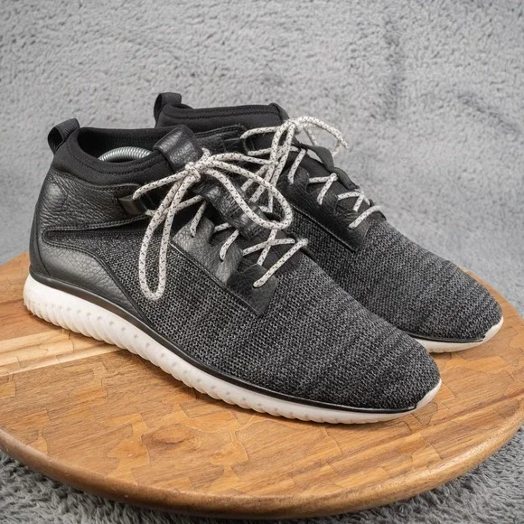 Cole Haan Mens GrandMotion Mid-Top‎ Knit Sneakers Black C30660 Size 9.5M
