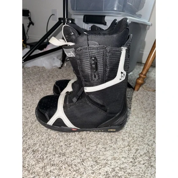 Burton Ambush‎ Imprint 3 Men's Size 8.5 Black White Snowboard Boots Euro 41