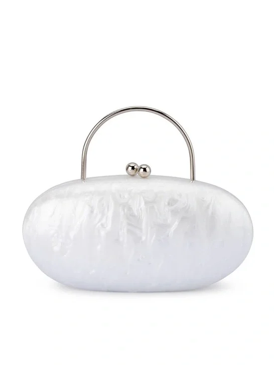 Olga Berg Imelda top handle bag in white