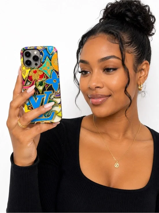 Louis Vuitton Multicolor Floral Monogram Phone Case - Blue, Yellow, Pink & Green