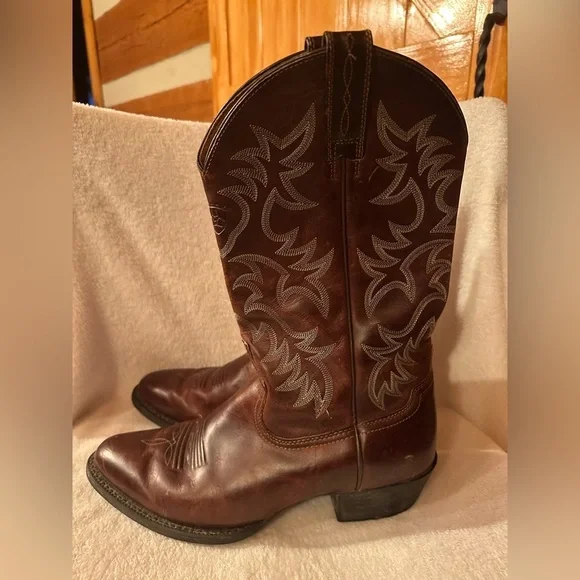 Ariat Men's Heritage Western Cowboy Boots Brown Leather Size 10D Style#10002208